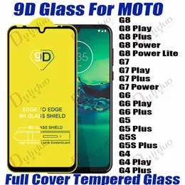 9D Pełny Pokrywa Szkło Hartowane Ekran Telefon Ochraniacz do Motorola Moto G4 G5 G5S G7 Plus Play G8 Power Lite
