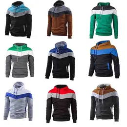 Men's Casual Fashion Sweatshirts Pure Pullover Hoodie Long Sleeve Sweatershirt Tops Hooded Streetwear Sweatshirts DROP 210728