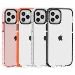 デュアルカラー透明なクリアケースTPU TPEエアクッションドロップフル保護衝撃バックケース用iPhone 15 14 13 12 MINI 11 PRO MAX XR XS X 6 7 8 PLUS SE2