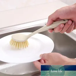 キッチン食器洗いブラシ家庭用洗濯ポットシンクストーブクリーニング小麦ストロー除染ロングハンドル