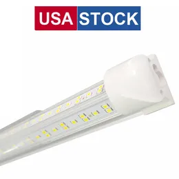 USALIGHT AC85-265V Confezione da 25, Lampada da negozio a LED, Tubi da 8FT 100W 10000LM 6000K, Bianco freddo, Forma a V 144W 6500K 14400LM