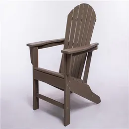 EUA estoque móveis HDPE resina madeira adirondack cadeira - marrom escuro a08