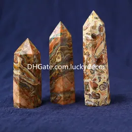 Natural Agatized Coral Fossil Jasper Jade Crystal Polished Wand Decor Collection Amazing Ocean Agate Geode Quartz Healing Semiprecious Stone Obelisk Tower Point