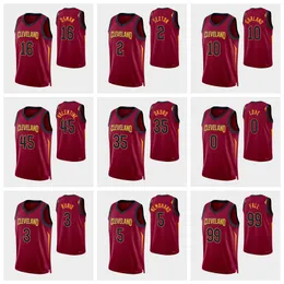 stitched custom MEN 's 2021 Basketball Collin Sexton Cedi Osman RJ Nembhard Ricky Rubio Kevin Love Tacko Fall Denzel Valentine Jarrett Allen 75th Wine Jersey