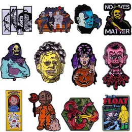 Szpilki, Broszki Horror Movie Cartoon Metal Exquisite Enamel Pins Broszka Przyjaciele Odznaka Alloy Dżinsowy Koszula Lapel Pin Biżuteria Akcesoria