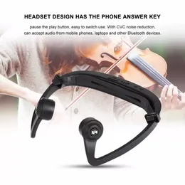 Sport Headphone Headset Hörlurar med MIC Justerbar Headband Hot V9 Öron Hook Bone Conduction Bluetooth 4.2 För Android Ios Smartphone