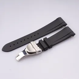 22mm Curved End Silicone Rubber Watch Band Straps Bracelets For Black Bay219s