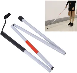 Trekking Poles Aluminium Foldbar Reflekterande Cane Portable Anti- Guide Walking Stick för synskadade och blinda människor vik