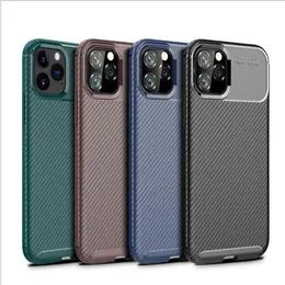 Obudowy z włókna węglowego dla iPhone'a 15 14 13 12 Case Mini SE 11 Pro Max X XR XS Galaxy S21 Uwaga 20 Miękka ochronna okładka zderzaka