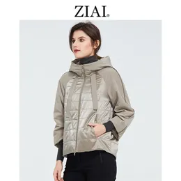 Ziai Women Parka Short Pink Fashion Sale Giacca femmina con cappuccio calda con cappuccio di qualità da donna di qualità in stock ZM-8601 210923