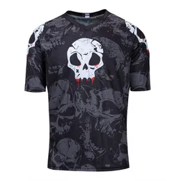 Summer Skull Downhill Jersey Mężczyźni DH Mountain Bike Odzież Offroad MX Cycling Ubrania MTB Rower T Shirt Motocross Dress Blusas 220226