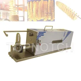 Electric Spiral Potato Chips Machine Kitchen Tornado Stainless Steel Automatic Spud Cutter