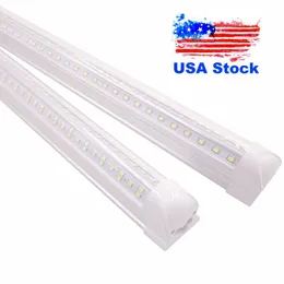 V 자형 LED 튜브 T8 통합 따뜻한 화이트 콜드 백인 색 4ft 5ft 6ft 8 피트 쿨러 도어 LED 튜브 라이트 양면 LED 가게 조명