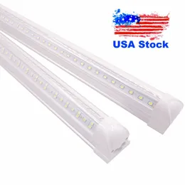 Tubi LED a forma di V T8 Integrato Bianco caldo Bianco freddo Colore 4ft 5ft 6ft 8ft Porta più fredda Led Tubo Luce Doppi lati Illuminazione negozio a led