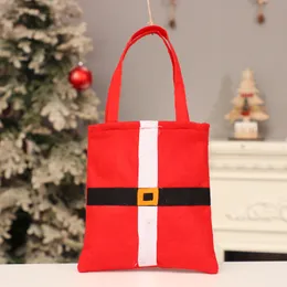 Christmas Bag Christmas Party Decorations Santa Claus Bags 21*21cm Non-woven Xmas Candy Gift Handbags for Kids Children DH0212