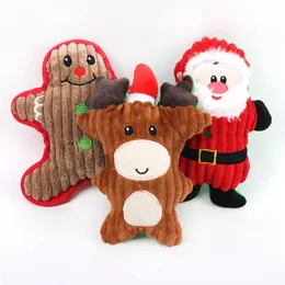 Party Dog Chew Puppy Cute Cartoon Sound Pets Pets Christmas Molar Plush Doll Puppy Santa Snowman Personlighet