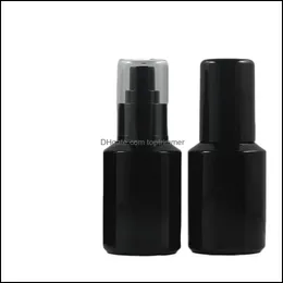 Fragr￢ncia Desodorante Health Beauty60ml preto reabastecido prensa spray recipiente de l￭quido por atomizador lo￧￣o de vidro Garra￧￣o de vidro com bomba dro
