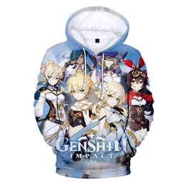 Genshin - Genshin Impact 3D Print Män Kvinnor Hoodie Sweatshirt Anime Casual Tracksuit Kläder Y0901