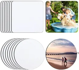 sublimation neoprene blank Natural Rubber coasters hot transfer printing round square shape rubber cup mats custom diy consumablesJJE13235