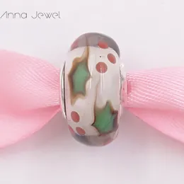 DIY Charm Bransoletki Biżuteria Pandora Murano Spacer dla Bransoletka Dokonywanie Bransoletka Blisko Christmas Holly Koralik dla kobiet Men Urodziny Prezenty Wedding Party 791647