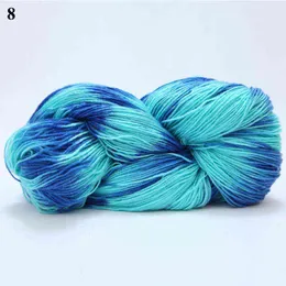 1PC Rainbow Segment Dyed Crochet Yarn Colorful Milk Cotton Yarn Baby Sweaters Knitting Mohair Wool Yarn Crochet Needle Approx 50G Y211129
