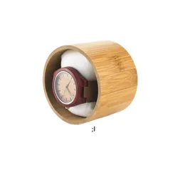 الخيزران الطبيعي مربع للساعات مجوهرات خشبية مربع الرجال ساعة اليد حامل مجموعة عرض تخزين حالة هدية CCE12459