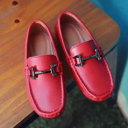 Düz Ayakkabı Çocuk Erkek Loafer'lar için Sneakers Bebek Yumuşak Çocuk Hakiki Deri Rahat Toddler Kızlar Flats Moccasin Beyaz