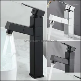 Bathroom Sink Faucets Faucets, Showers & As Home Garden Pl Out Basin Faucet Single Handle Cold Water Tap Deck Mount Chrome Black1 Drop Deliv