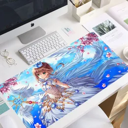 Anime CardCaptor Sakura Mousepad Gamer Cute 900x400mm Kawaii Duża Gaming Podkładka pod mysz XL Blokowanie krawędzi Klawiatura Laptop Manga Dywan