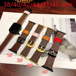 Watch Guard Smart Straps für Apple iwatch Strap Serie 7 SE 3 4 5 6 38mm 44mm 41mm 45mm Gold Top Luxus echtes Leder Armband Frauen Männer Uhrenarmbänder Halloween Geschenk