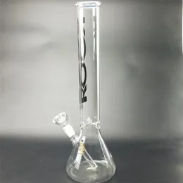 18 inç cam bong beher nargile sigara boru büyük ve kalınlık tütün için düz cam tüp