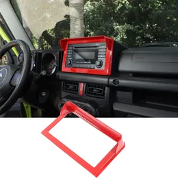 Telaio di navigazione GPS per cruscotto in ABS per Suzuki Jimny 19+ rosso 1 pezzo