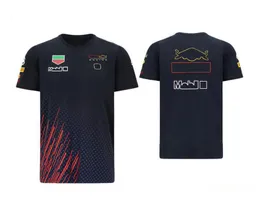 F1 Formuła pierwsza kombinezon wyścigowy Krótkoczerwiecze T-shirt Drużyna munduru 2021 Casual okrągła koszulka można dostosować w tym samym stylu