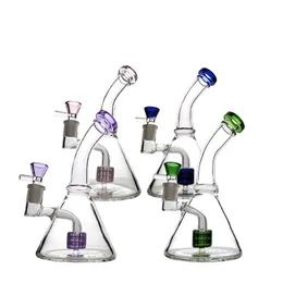 Großhandel Wasserpfeifen berauschende Glasbecher Bongs Duschkopf Perkolator Vogelkäfig Perc Mini kleine Öl-Dab-Rigs 14-mm-Verbindung Wasserpfeifen mit Schüssel