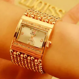 Wristwatches SOXY Women's Watches Ladies Watch Women Luxury Rose Gold Quartz Bracelet Wristwatch Rhinestone Bangle D7