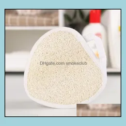 Escovas de banho, esponjas manchas banheiro Aessórios jardim de casa 11.5 * 12cm forma coração natural loofah pad traseira scrubber esponja body body e