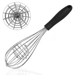 Creative Whisk Household Manual Stainless Steel Cream Mixing Tool with Ball Center Egg Beater Kitchen Baking Mixing Tools DD172