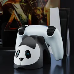 Dubbel laddare Dock för PS5 PlayStation 5 Härlig Panda Controller Fast Stand Gamepad Joystick Laddningsstation Hållare