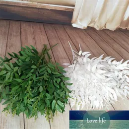 Decorative Flowers & Wreaths Five Pieces Artificial Willow Leaf Branches White/green Olive Tree Stems For Wedding Centerpieces Party Decorat Factory price expert