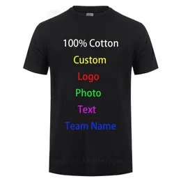 T-shirt män anpassad text diy din egen design po print kläder reklam t-shirt för VIP 220224