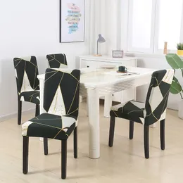 String gedruckt Stretchstuhlabdeckung für Esszimmer Büro Banquettstuhl Protector Elastische Material Sesselabdeckungen