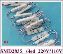 AC220V / AC110V Wstawka wejściowa Moduł światła LED dla List znakowy 1.5W 200LM SMD2835 6 LED IP65 68mm * 15mm * 12 mm Uszczelka ultradźwiękowa 6LED 3 Obiektyw