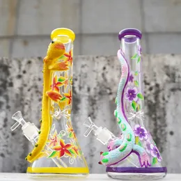 Straight Tube 18mm Female Hookahs Glass Bong Handcraft 7 Thick Water Pipes Heady Oil Dab Rigs Handwork Big Boogs