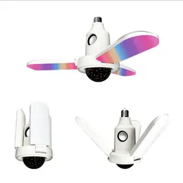 Edison2011 Night Lights RGB Three-Leave Fan على شكل مصباح LED