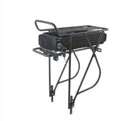 48V 18AH Bakre rack Electbike Batteri 36V 48V 15AH med 24-28 "Dubbelskikt Bagage för 1000W 750W 500W 350W BAFANG MOTOR