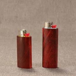 Senaste Rökning Naturlig Trä Skin Lättare Case Hölje Skal Skydd Ärme Portable Wood Cover Innovativ Design Cigaretthållare Verktyg DHL Gratis