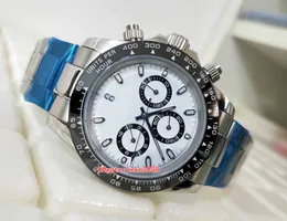 3 kolory najlepiej sprzedające się zegarki na rękę Cosmograph Panda 116506 116520 116500 116509 40mm bez chronografu ze stali nierdzewnej Asia 2813 ruch automatyczny męski zegarek