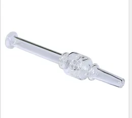 2021 6 inch glass straw nail mini nectar collector with thick pyrex glass clear honeycomb filter tips smoking hand pipes