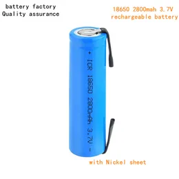 18650 2800mAh with nickel sheet battery 3.7v rechargeable lithium battery