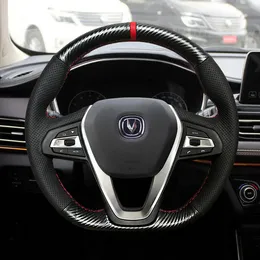 DIY Custom hand-stitched leather car steering wheel cover For Changan CS85 EADO DT cs75